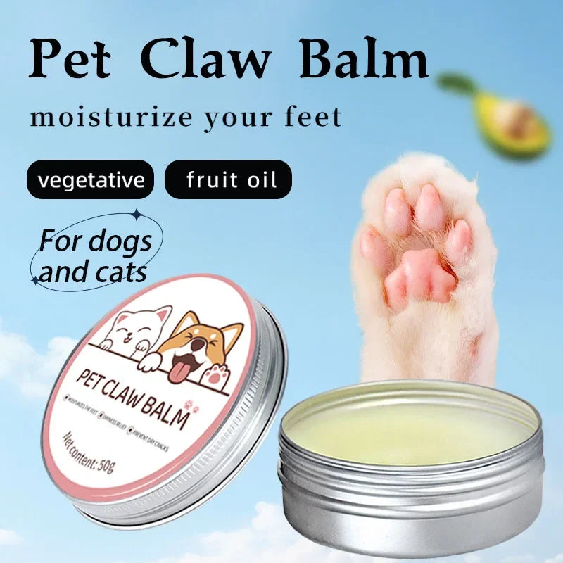 Paw Balm for Cats 50g Cat Dog Paw Protective Cream Pet Nose Protector Moisturizer Pet Crack Feet Repair Accessories for Cats